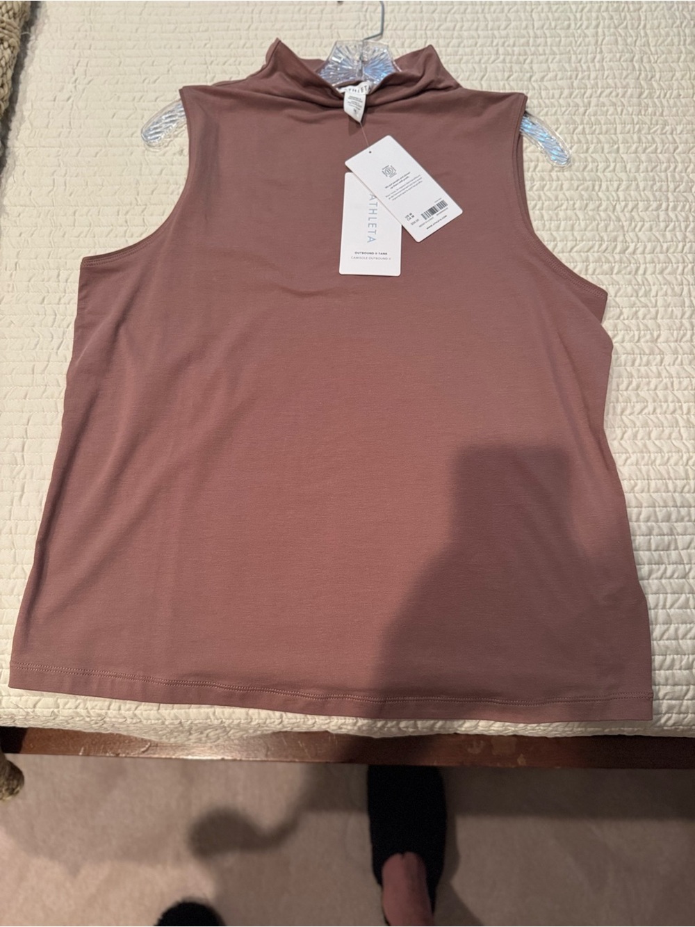 Athleta Rosewood Sleeveless Mock Neck Tank